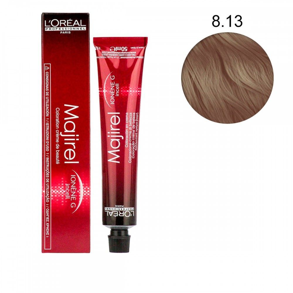 Краска для волос color отзывы. Majirel 8.13. Loreal краска мажирель 8/13-9/13. Loreal 7 Majirel 50мл. Loreal 7.13 Majirel 50мл.